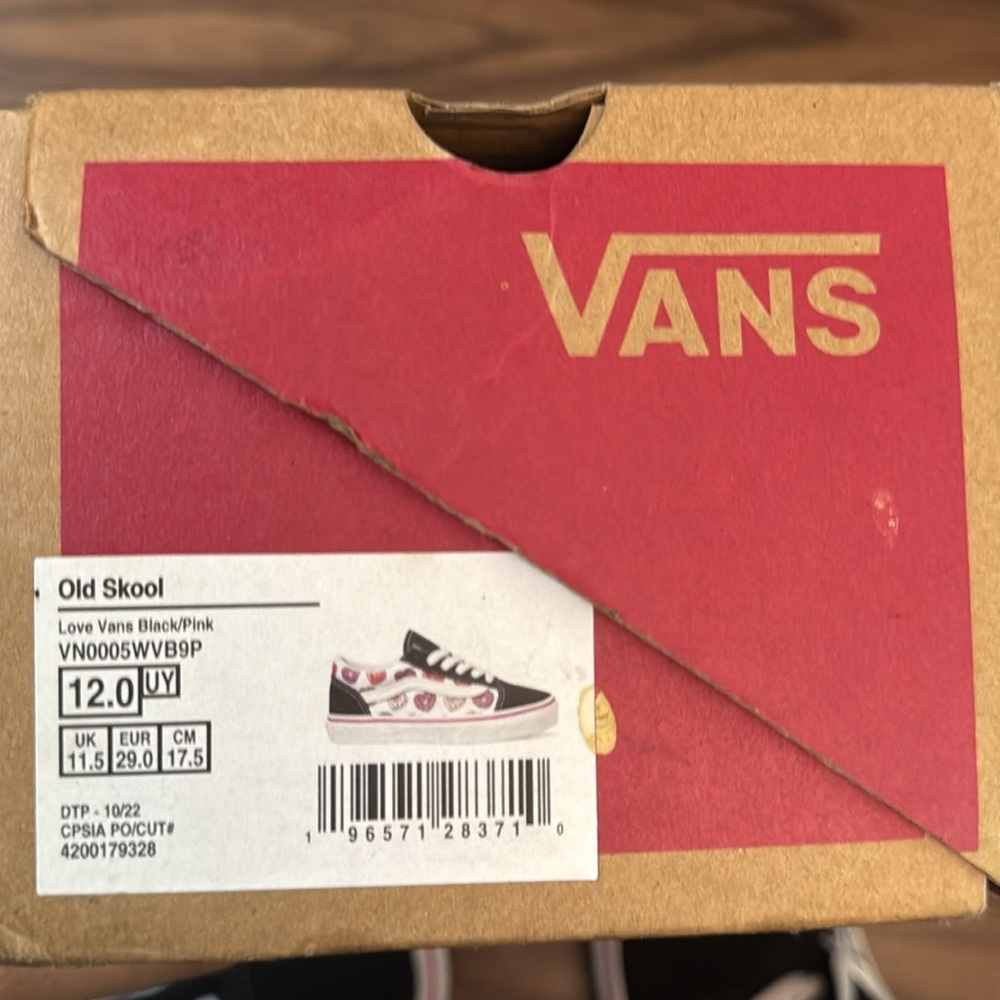 Vans Old Skool Kids Sneakers Black Pink Donuts Size 12 - Picture 11 of 11